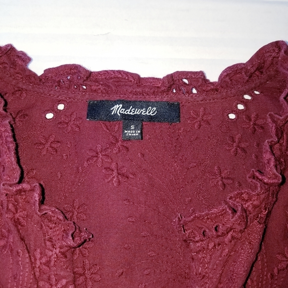 Madewell | Poplin Cotton Long Sleeve blouse size S - Picture 13 of 13
